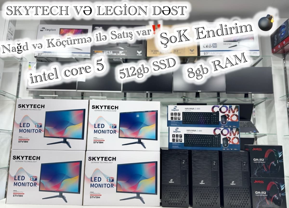 Legion Masaüstü Kompüter Intel i5 8GB RAM 240GB SSD