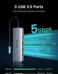 USB-C Hub Ugreen 10-in-1 4K — şəkil 10