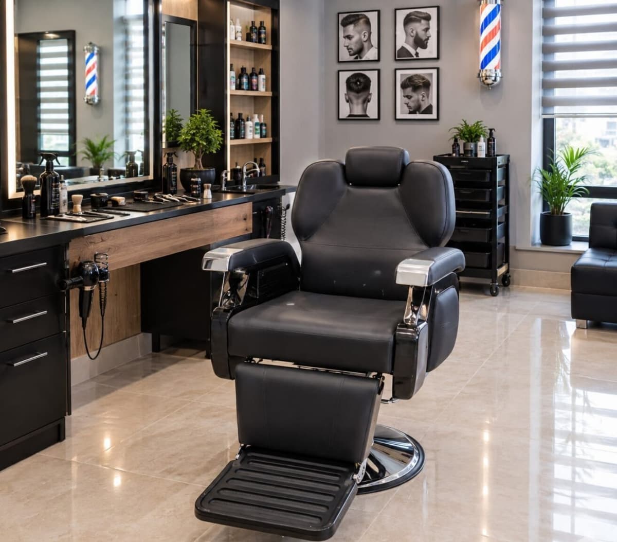 Bərbər və salon kreslosu