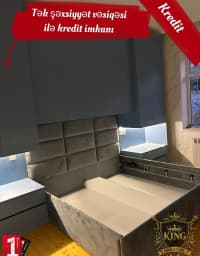 MDF material yataq otağı dəsti, Qəhvəyi rəng — şəkil 2