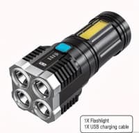 4 Çıxışlı Güclü LED Fənər — şəkil 3