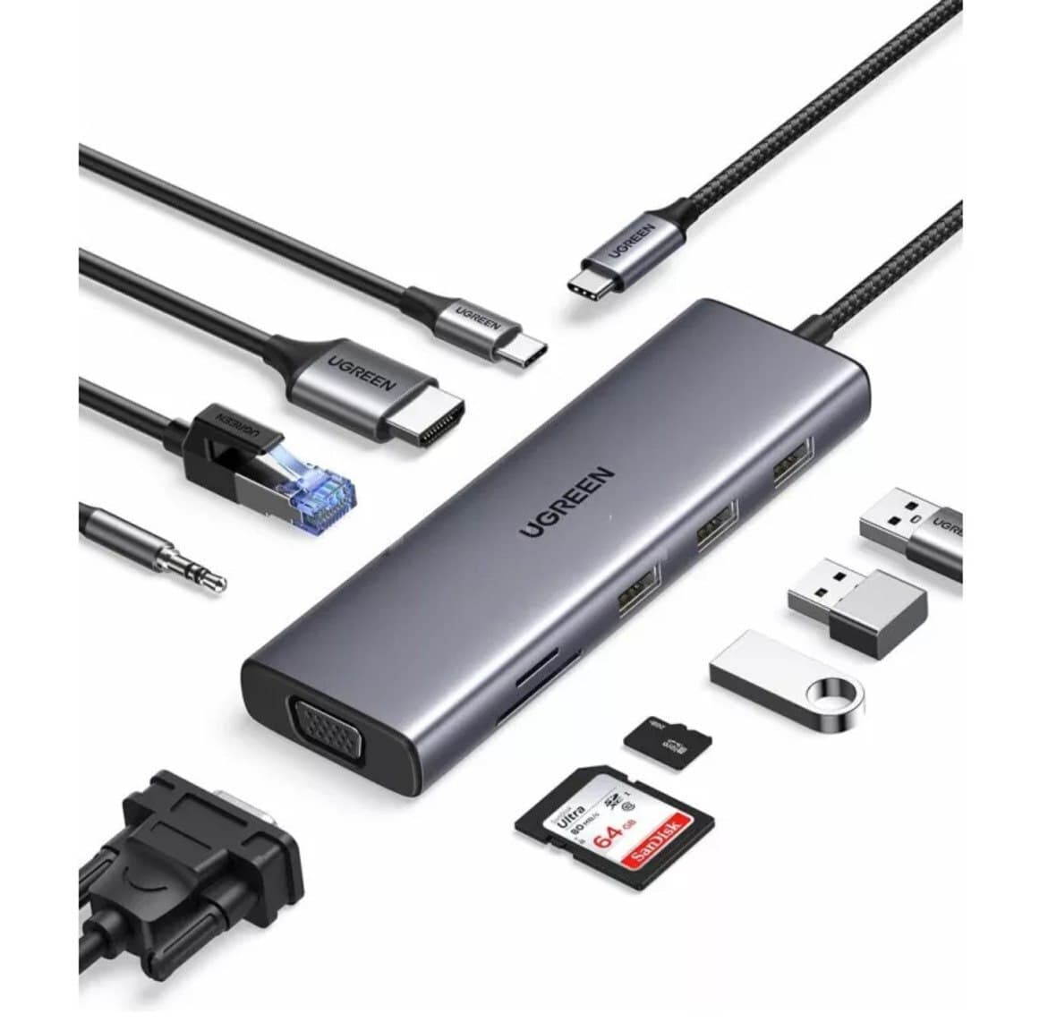 USB-C Hub Ugreen 10-in-1 CM498 4K HDMI
