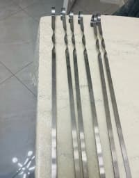 Kabab şişi paslanmaz metal 60 sm (6 ədəd) — şəkil 4