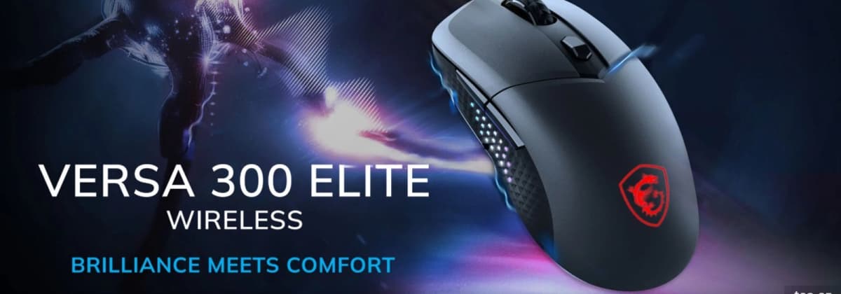 Gaming siçan MSI Versa 300 Elite Wireless Black