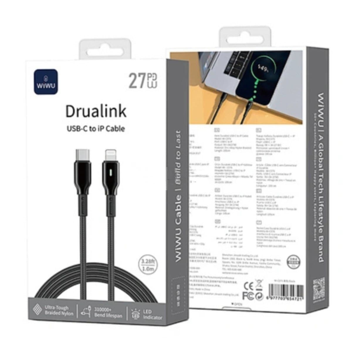 Kabel Wiwu Drualink 27W Type-C - Lightning 54721