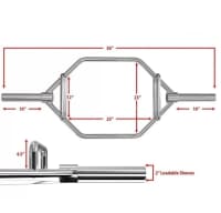 Peşəkar Olimpiya Hex Bar (Shrug Bar) 20 kq — şəkil 6