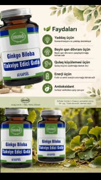 Qida əlavəsi Ersağ Ginkgo Biloba 60 kapsul — şəkil 1