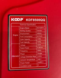 Generator dizel Koop KDF 8500QQ — şəkil 3