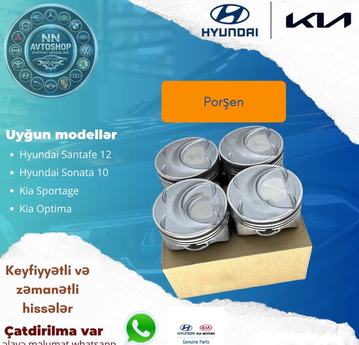 Porşen dəsti Hyundai Santa Fe