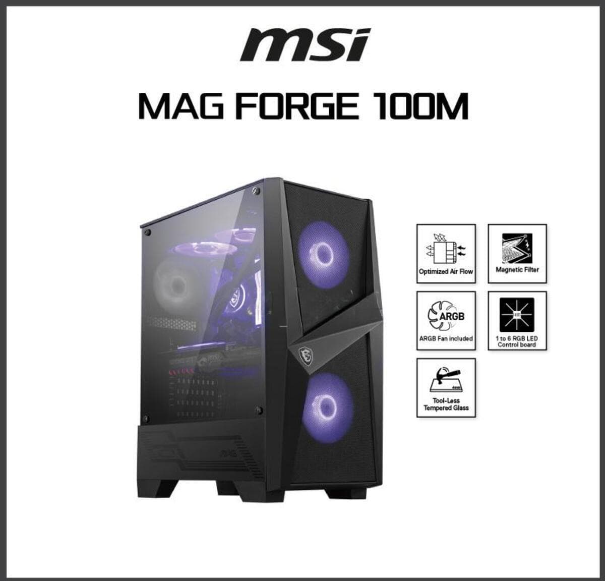 Kompüter korpusu MSI MAG Forge 100M