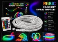 RGB LED kəndir işıq, pultlu dekorativ lent — şəkil 1