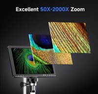 Rəqəmsal mikroskop 10 inch 20MP 2000x — şəkil 5