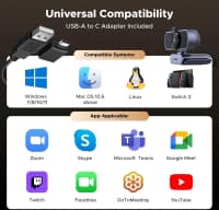 Veb-kamera Ugreen 4K USB HD Webcam CM831 — şəkil 3