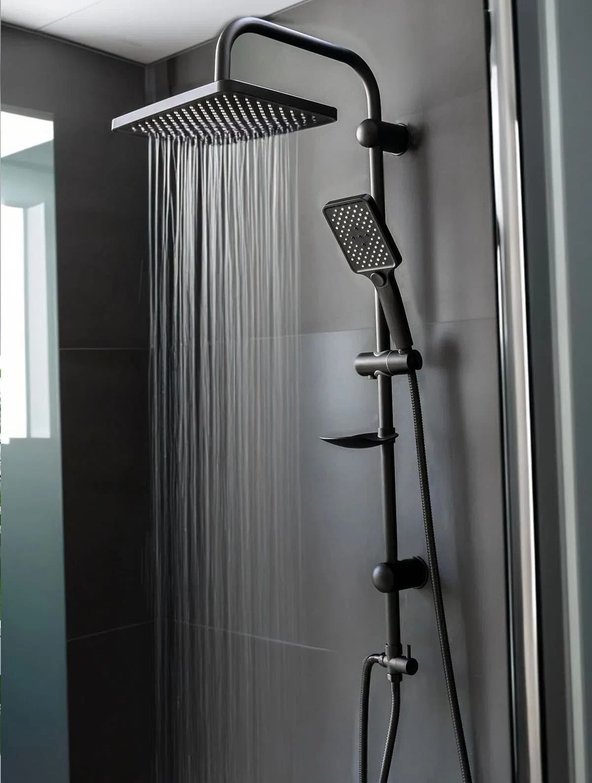 Kvadrat duş başlığı, Qara rəng