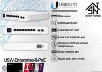 Kommutator Ubiquiti UniFi Switch Enterp USW-Enterprise-8-PoE — şəkil 3