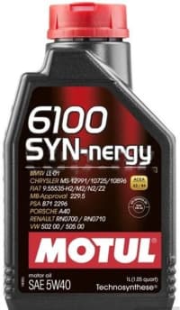 Motul 6100 Syn-nergy 5W40 1L Mühərrik Yağı — şəkil 1