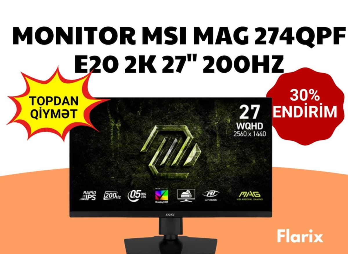 Monitor MSI MAG 274QPF E20 27" 2K 200Hz