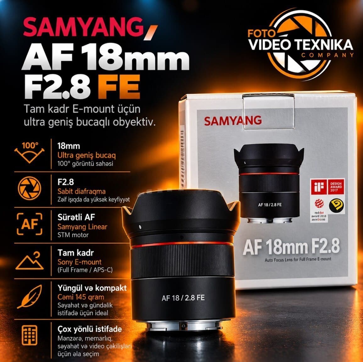 Obyektiv Samyang AF 18mm f2.8 FE
