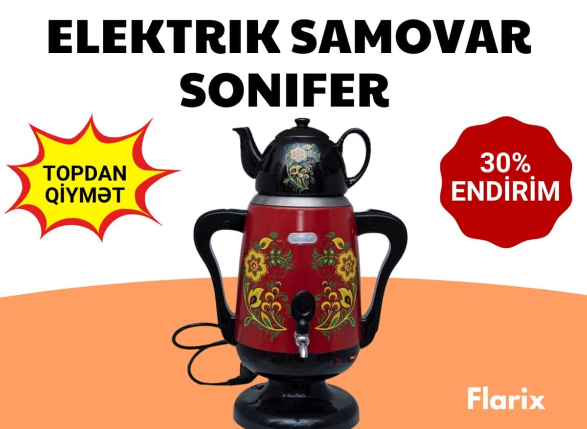 Samovar Paslanmayan polad material