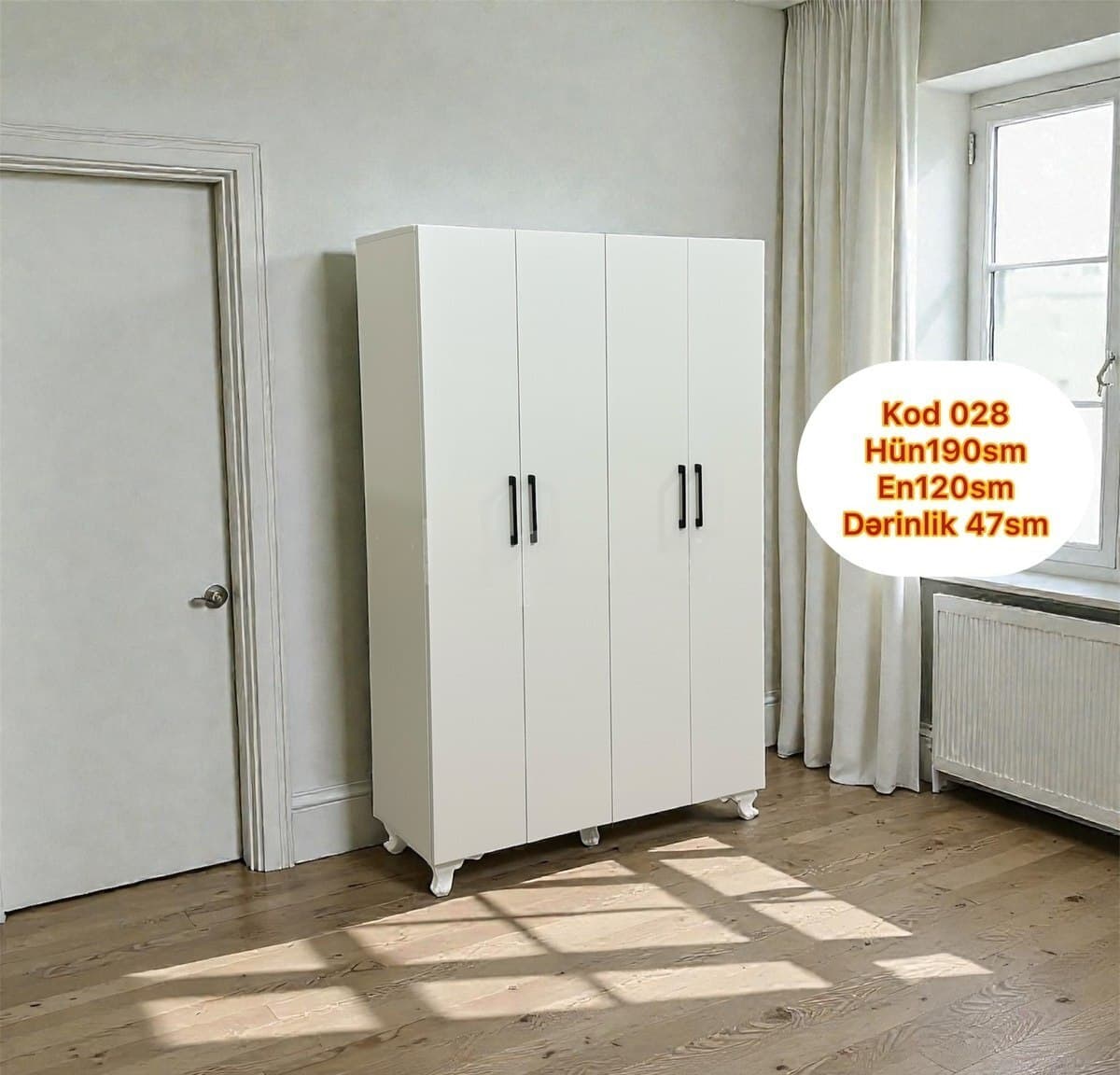 4 qapılı dolab