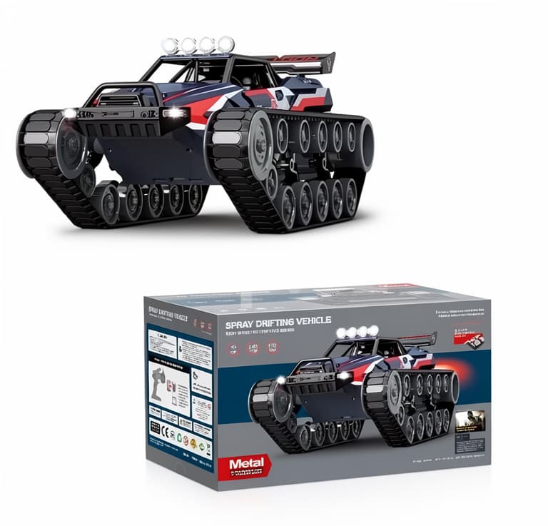 Pultla idarə olunan drift tankı (tüstü verən və işıqlı)