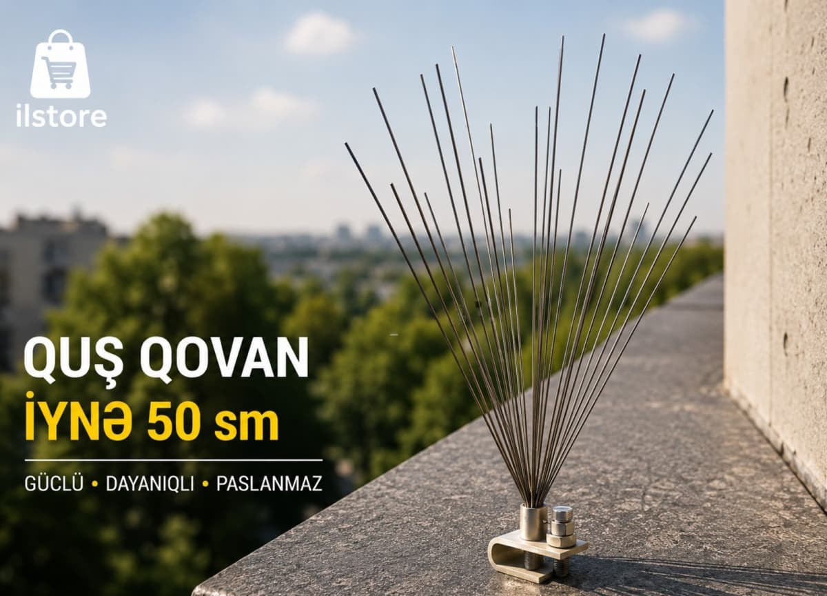Quş qovan tikanlar 50 sm paslanmaz polad