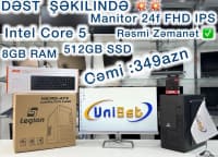 HP Masaüstü Kompüter Intel i5, 8GB RAM, 512GB SSD — şəkil 1