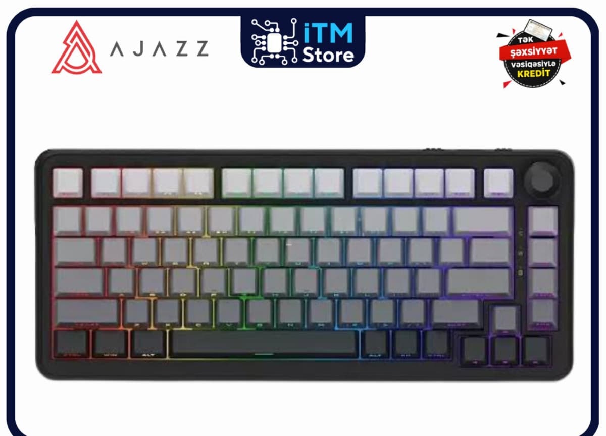 Mexaniki klaviatura Ajazz AK820 Max Side Printed Gradient Gray