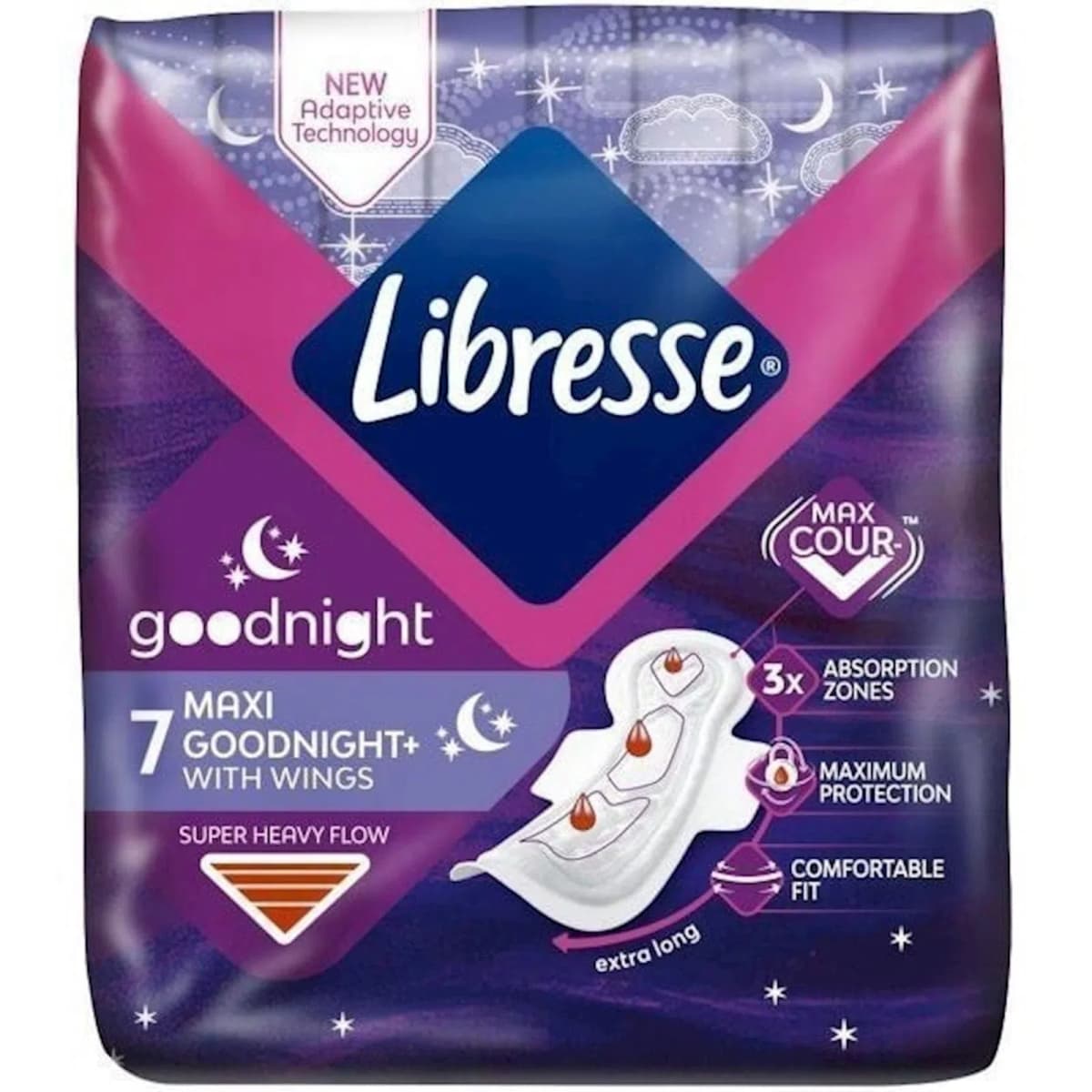 Libresse Maxi Goodnight+ Qadın Bezi, 7 ədəd