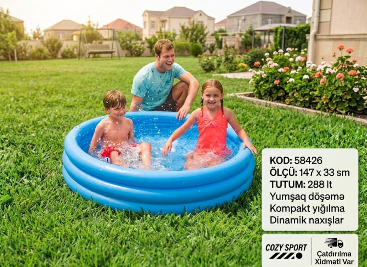 Intex 58426 Uşaq Şişmə Hovuzu 147x33 sm