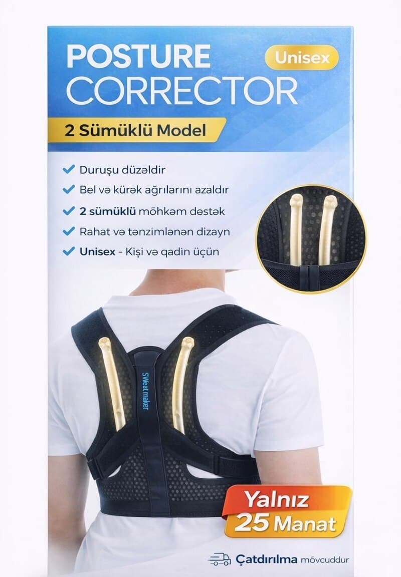 Bel düzləşdirici ortopedik korset