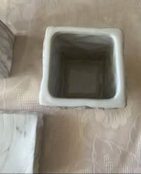 Mərmər naxışlı hamam aksesuarları dəsti — şəkil 7