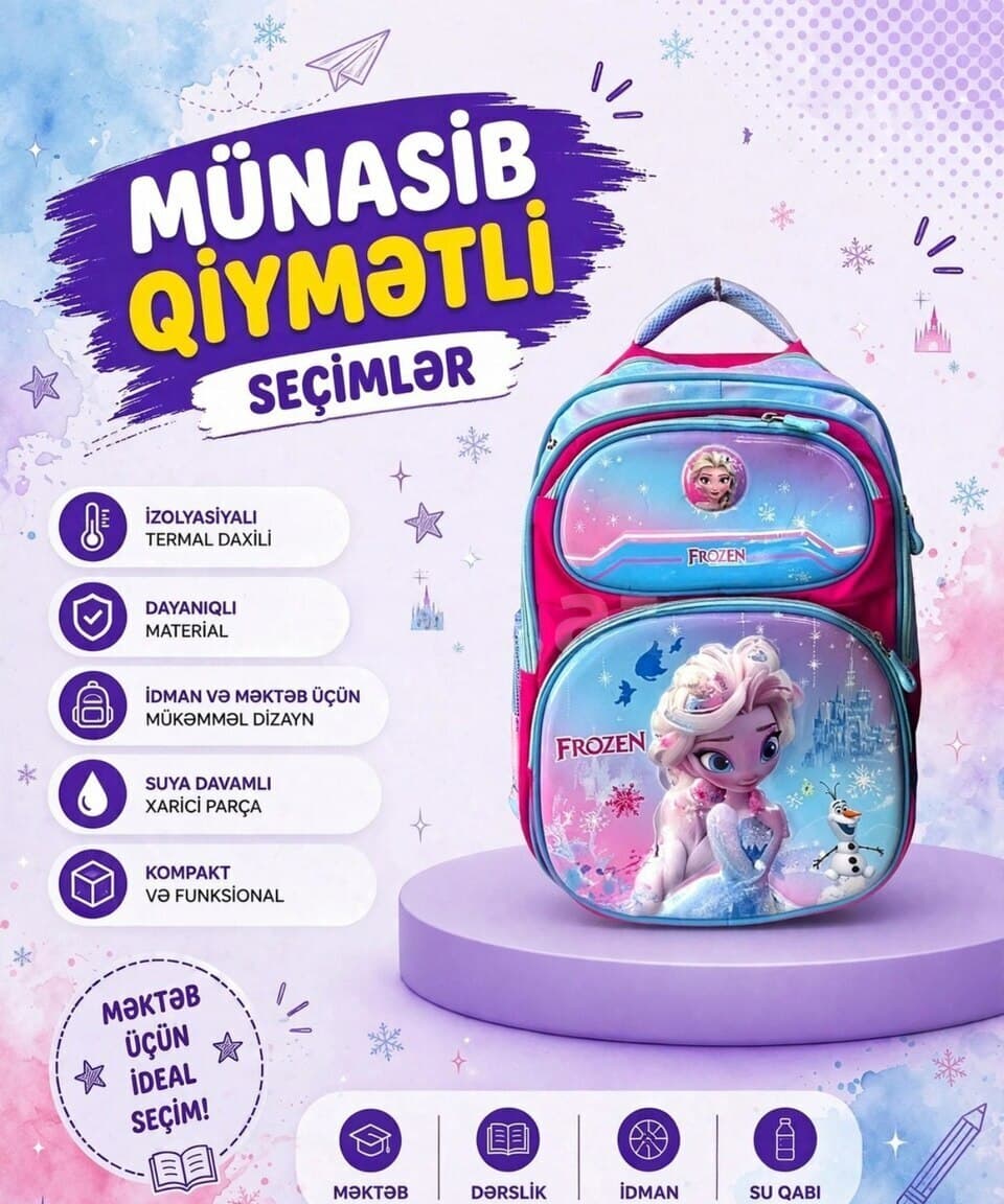 Məktəb çantası Çəhrayı rəng