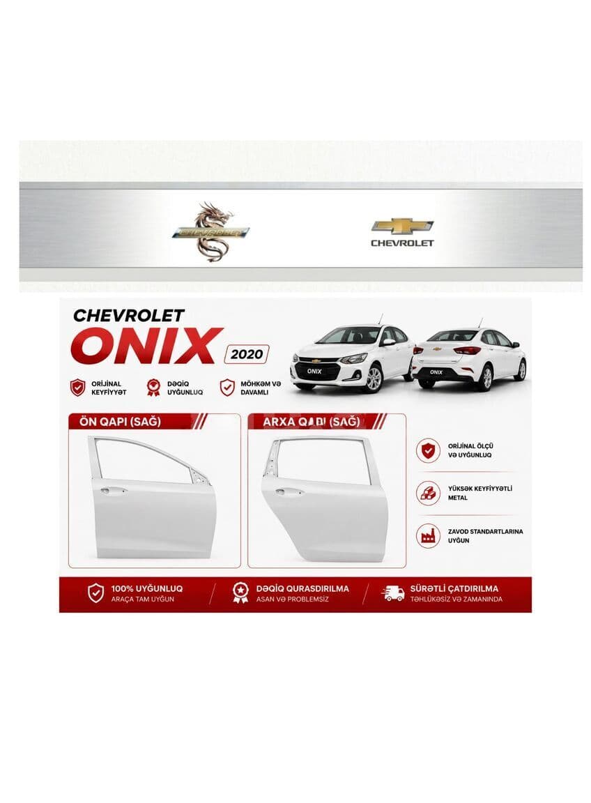 Qabaq qapı Chevrolet Onix 2020