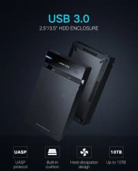 Xarici yaddaş qutusu Ugreen USB 3.0 3.5 inch HDD/SSD — şəkil 9