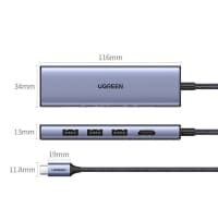 USB Hub Ugreen CM511 6-in-1 Type-C adapter — şəkil 2