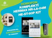 Video domofon komplekti Hermax HR-LA-04M HE-ST-60P — şəkil 1