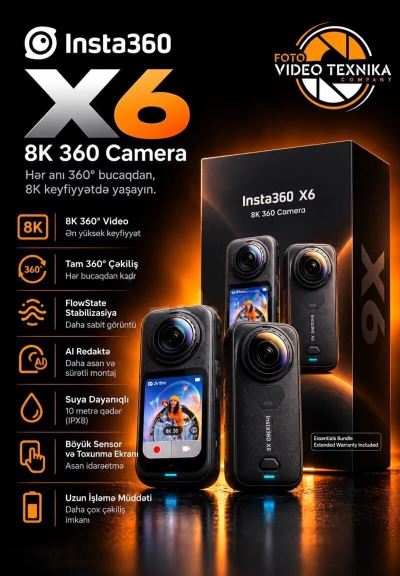 Aksiyon kamera Insta360 X6 8K