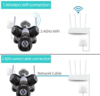 Müşahidə kamerası 5 linzalı 25MP WiFi PTZ — şəkil 4