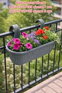 Plastik Balkon Asma Dibçəyi — şəkil 1