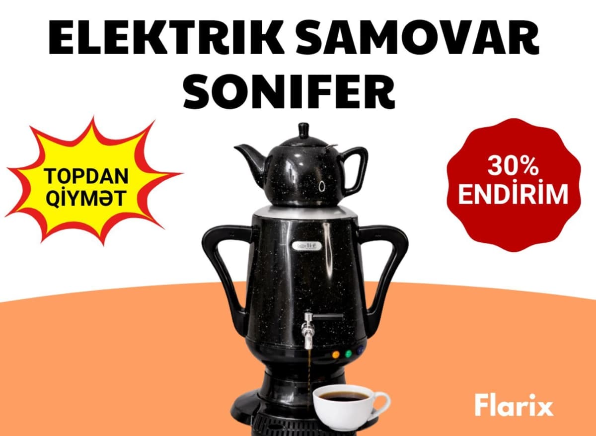 Samovar Paslanmayan polad material