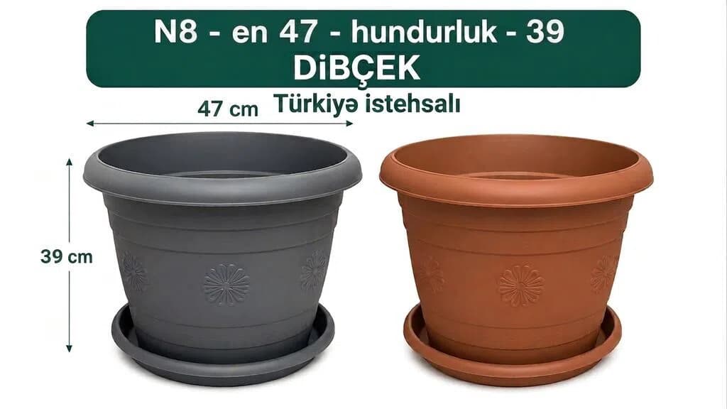 Türkiyə İstehsalı Dekorativ Gül Dibçəyi