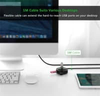 USB Hub Ugreen 4x USB 2.0 CR106 1m — şəkil 3