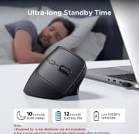 Simsiz şaquli siçan Ugreen M571 Wireless Black — şəkil 6