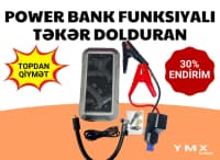 Avtomobil kompressoru və jumper starter QA007 — şəkil 2