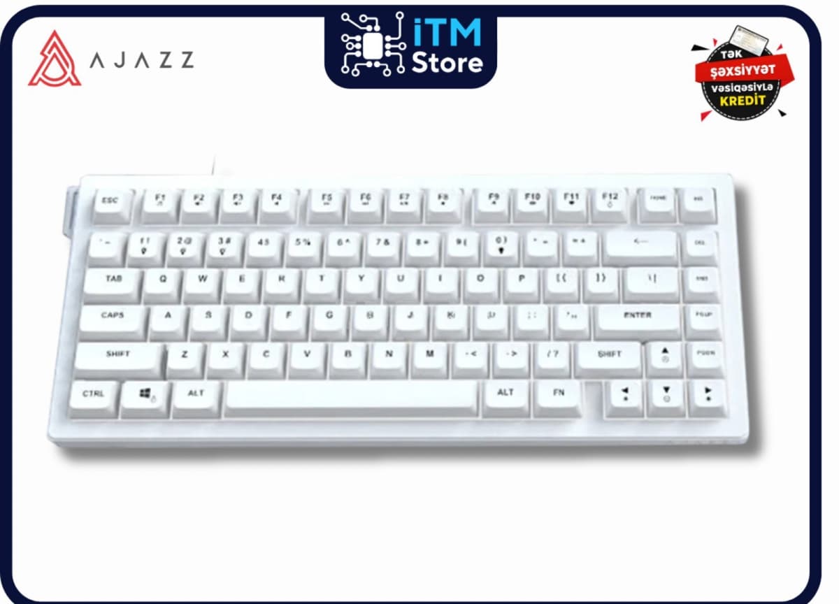 Klaviatura Ajazz AF82 White Wired