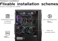 Kompüter korpusu Sama 3509 Black ATX Mid-Tower ARGB — şəkil 6