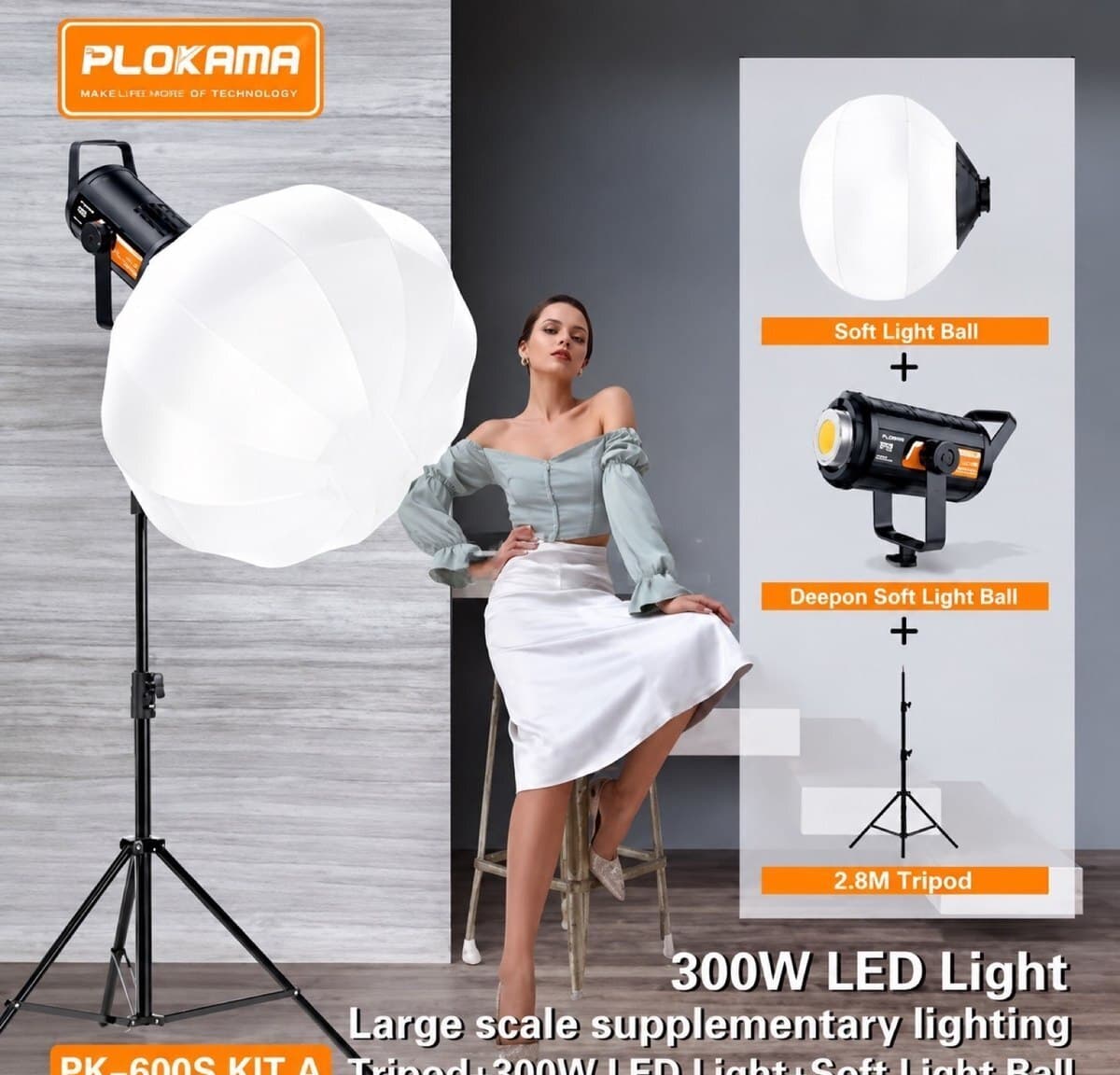 İşıqlandırma dəsti Plokama 300W Kit