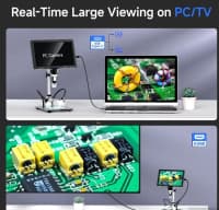 Rəqəmsal mikroskop 10 inch 20MP 2000x — şəkil 6