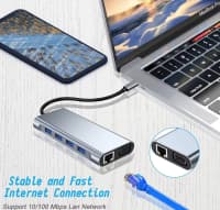 USB-C Hub 11-in-1 4K Adapter — şəkil 3
